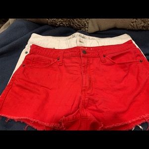 Bundle of 2 distressed jean shorts!